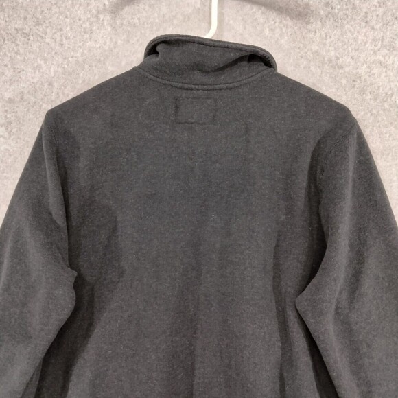 Roots Sweater 1/4 Zip Gray Long Sleeve Casual Polo Sweatshirt Logo Mens Large - Picture 10 of 12